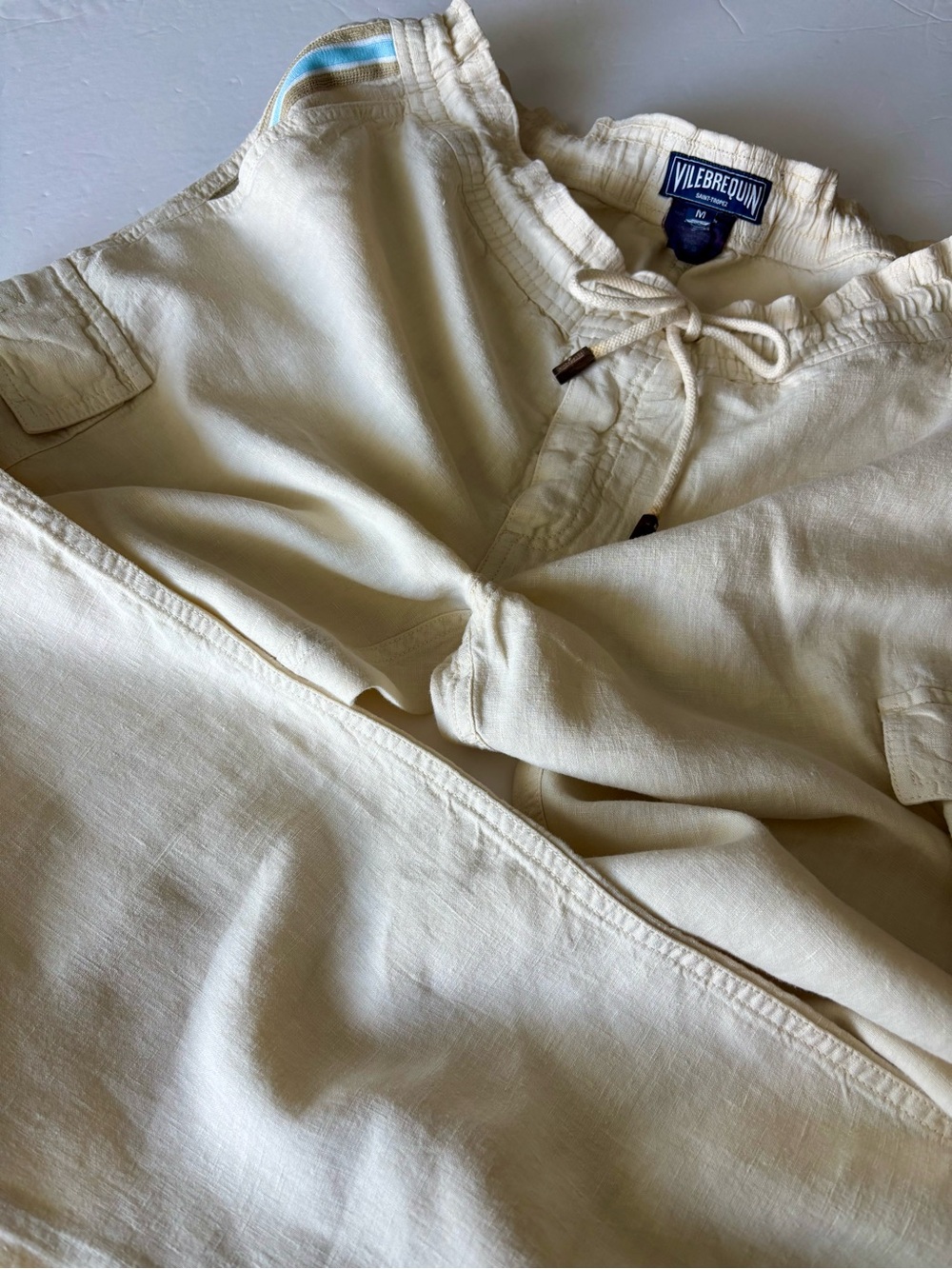 Vilebrequin Light Beige Cargo Drawstring Pants View 5